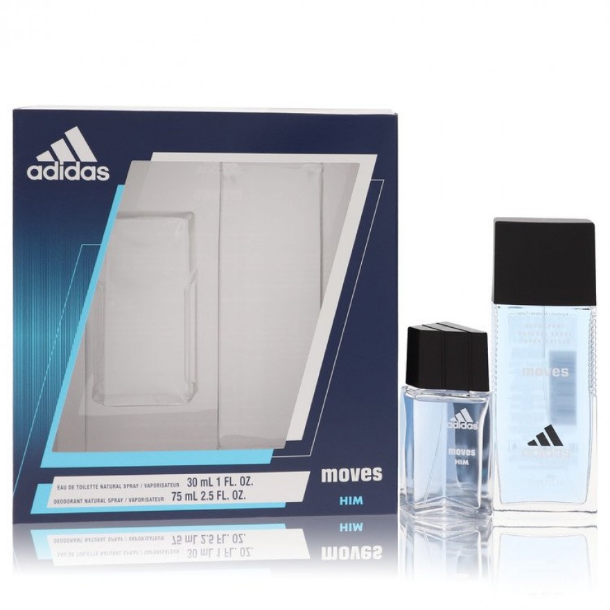 Adidas Moves Gift Set -- 1 oz Eau De Toilette Spray + 73 ml Deodorant Spray