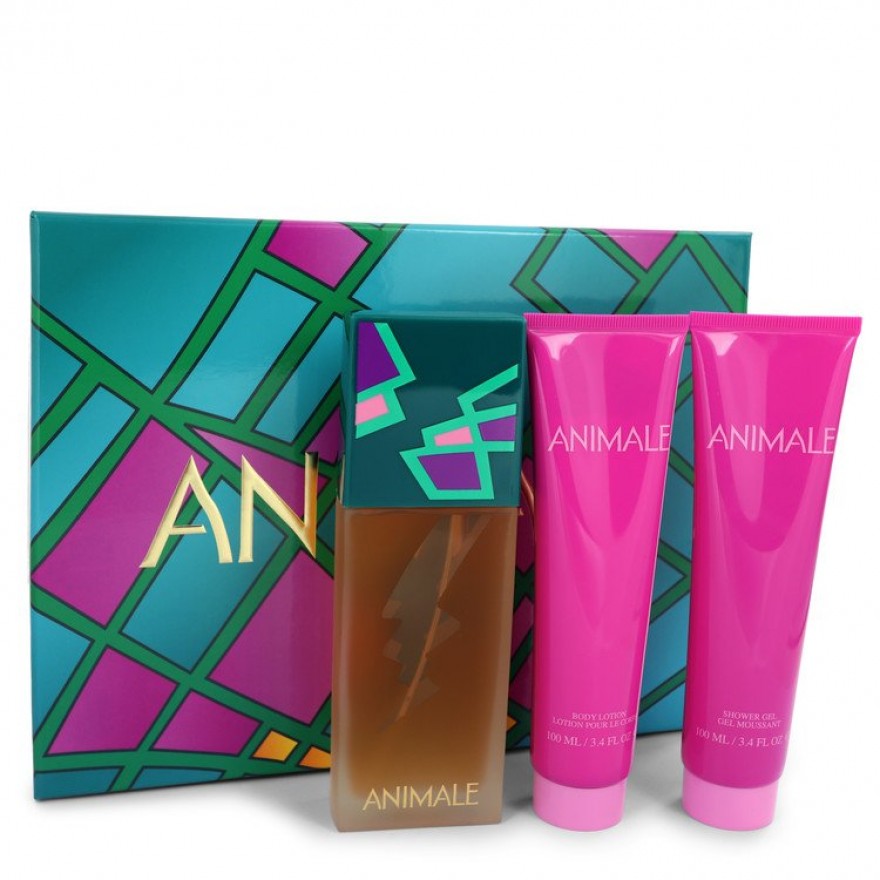 Animale ANIMALE Gift Set -- 100 ml Eau De Parfum Spray + 100 ml Shower Gel + 100 ml Body Lotion