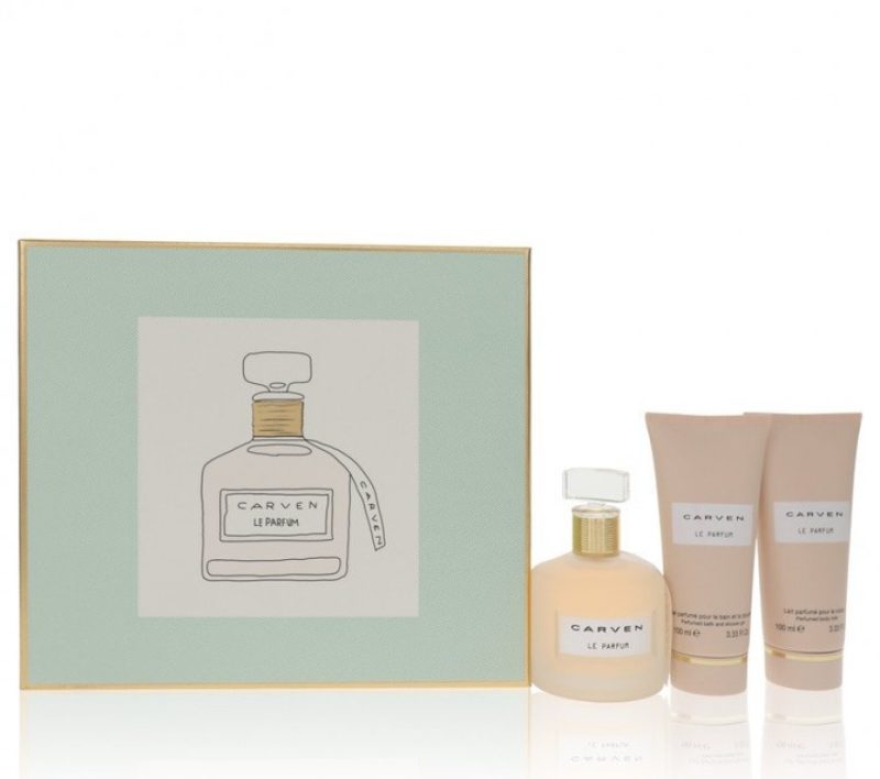 Carven Le Parfum Gift Set -- 100 ml Eau De Parfum Spray + 100 ml Body Milk + 100 ml Shower Gel